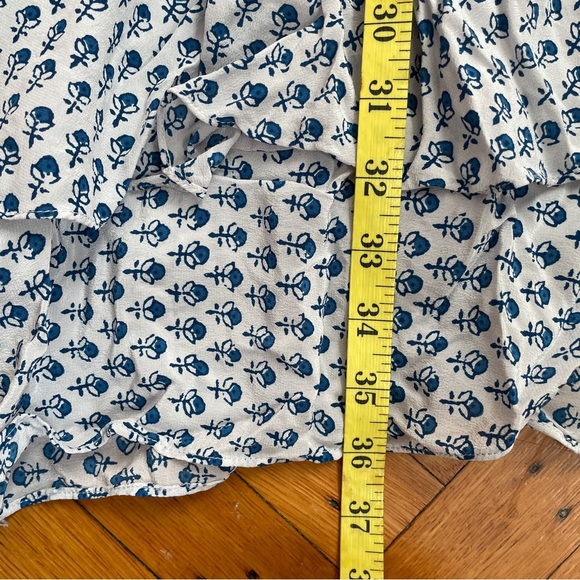 Rebecca Taylor Silk Blue and White Patterned Dress - Picture 9 of 11